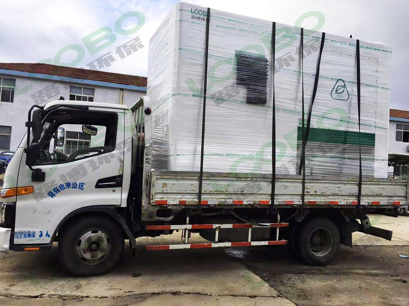 路博環(huán)保|新款大型濾筒除塵器一體機發(fā)往貴州
